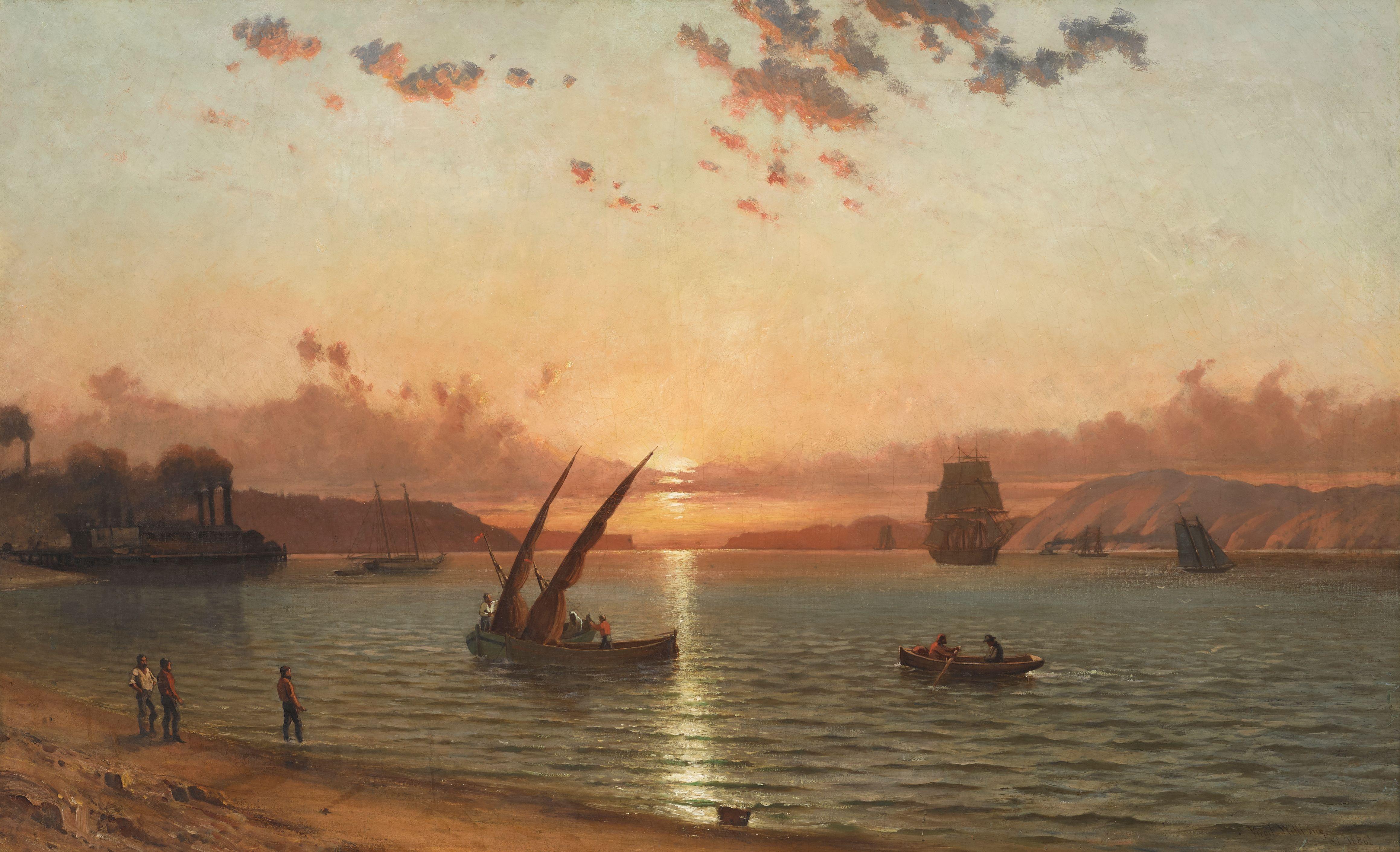 Virgil Williams - Golden Gate at Sunset