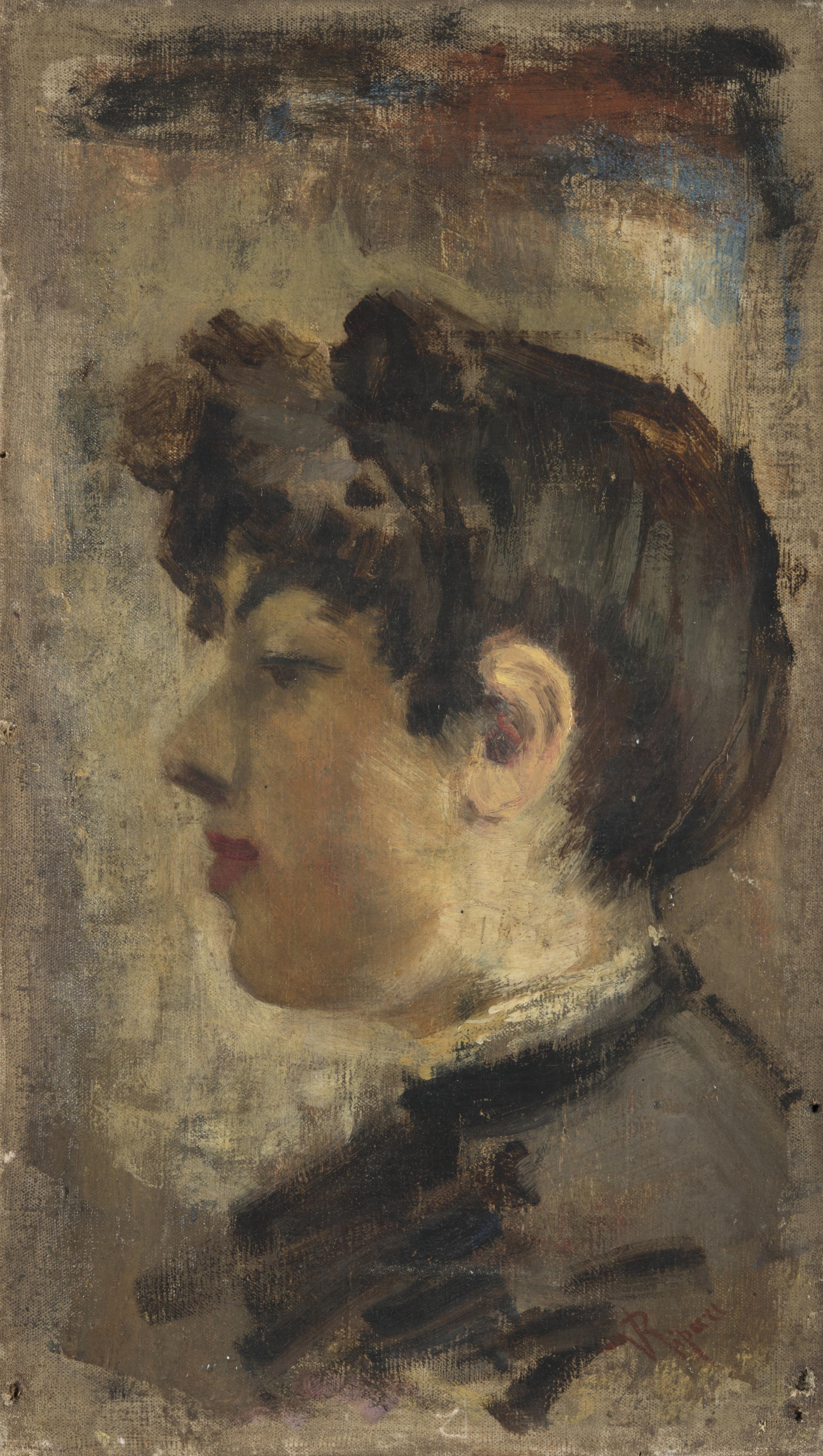 Virgilio Ripari - Donna di profilo