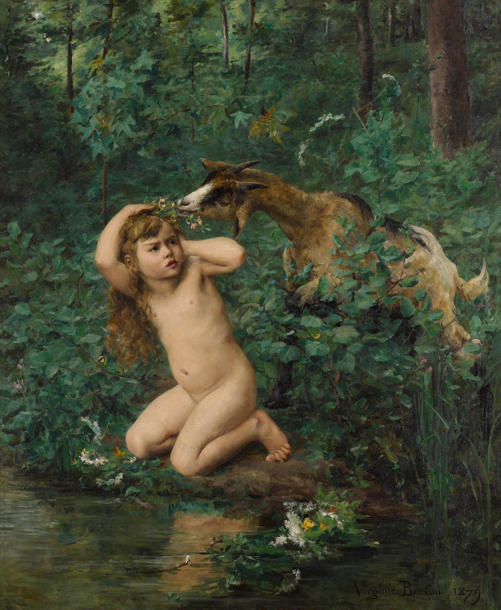 Virginie Elodie Demont-Breton - A Surprise