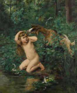 Virginie Elodie Demont-Breton - A Surprise