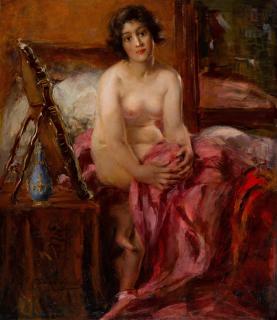Vitaly Gavrilovich Tikhov - Seated Nude
