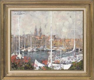 Vitaly Petrovsky - Boats moored in the port