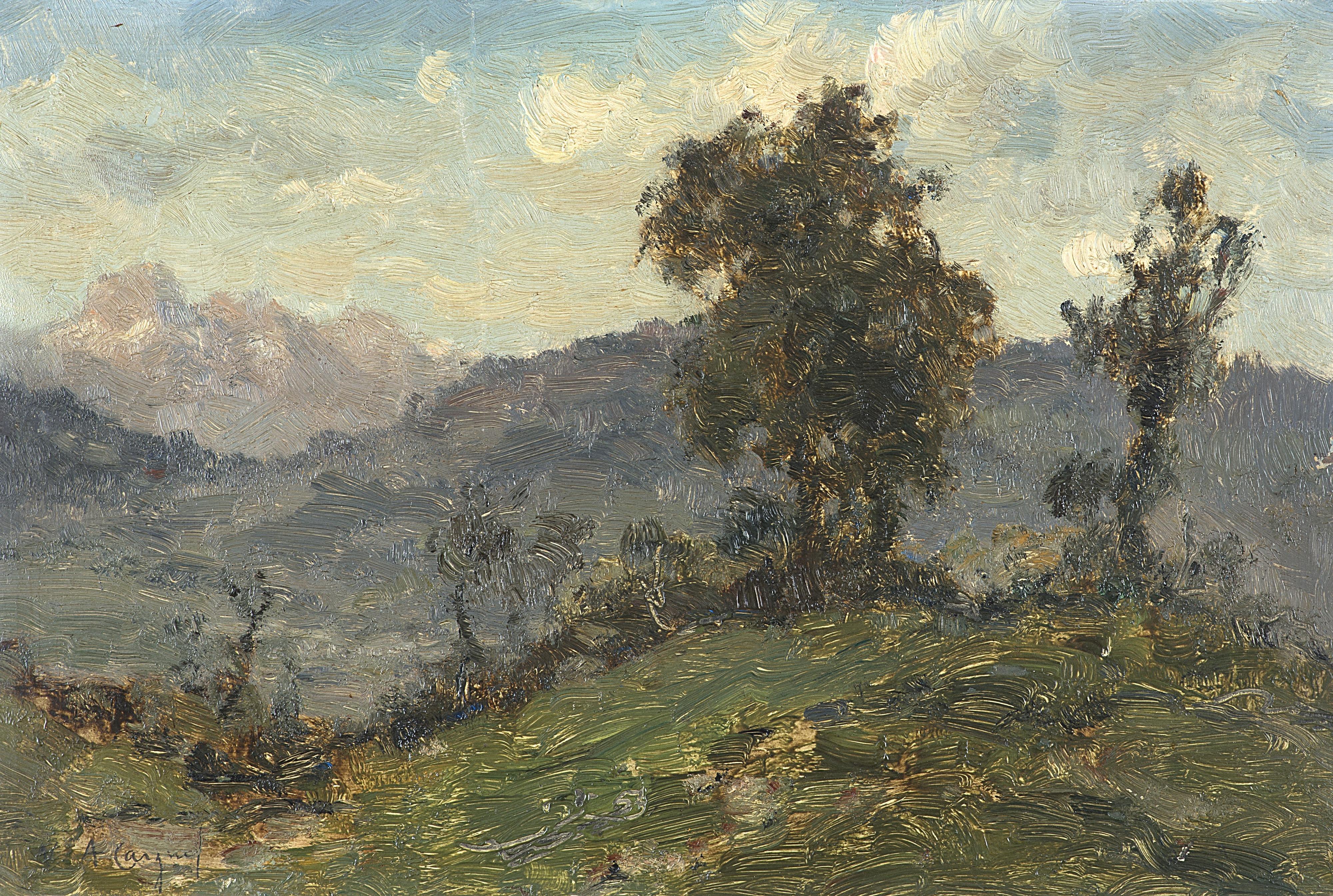 Vittore Antonio Cargnel - Solitudine alpestre. Dintorni di Maniago