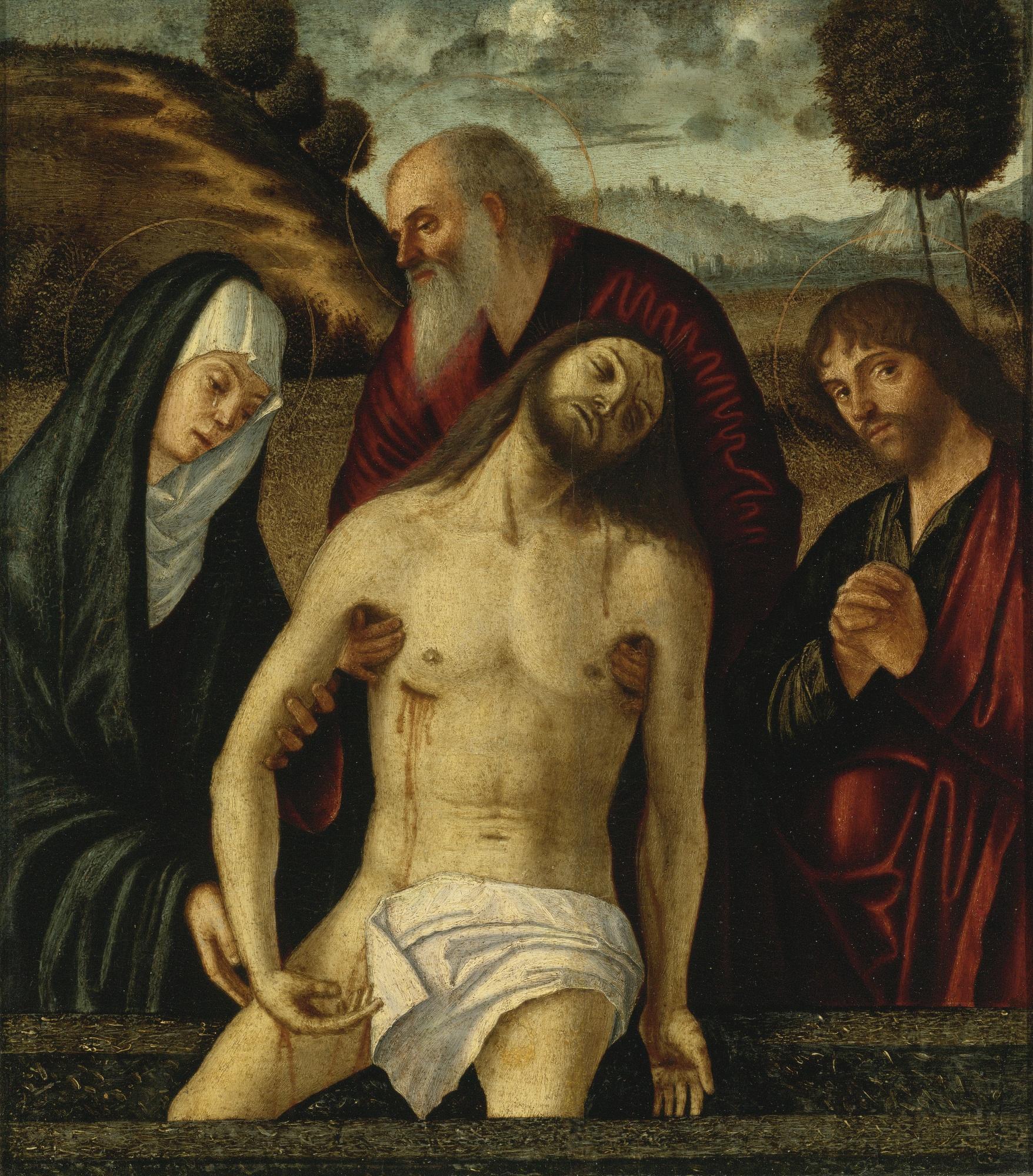 Vittore Carpaccio - The Lamentation, With The Madonna And Saints Joseph Of Arimathea And John The Evangelist