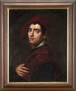 Vittore Ghislandi - Ritratto di giovane uomo con berretta rossa