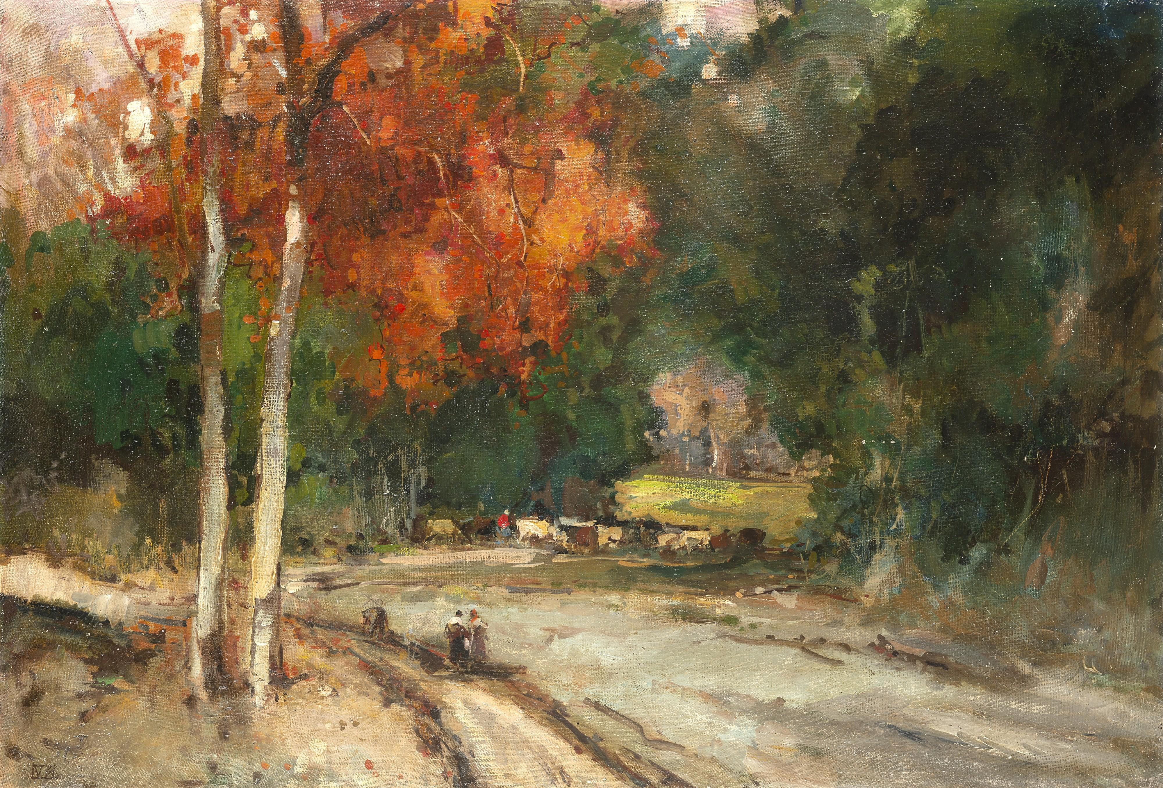 Vittore Zanetti Zilla - Paesaggio d\'autunno