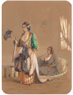 Vittorio Amadeo Preziosi - Turkish women in an interior