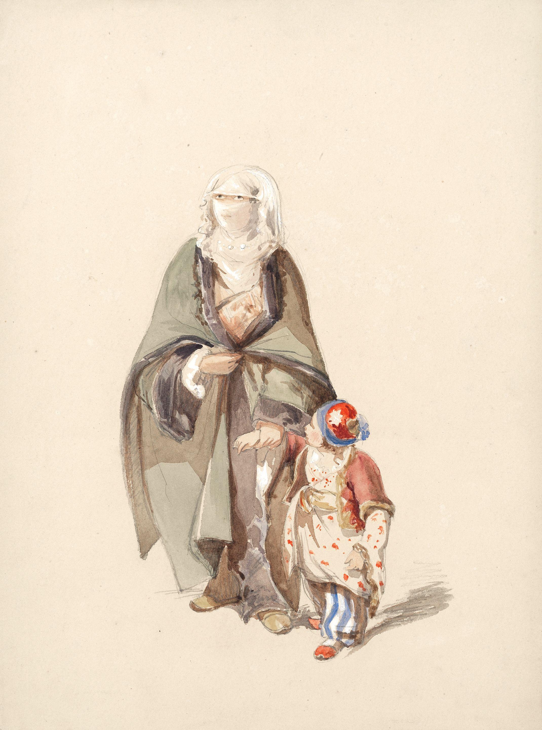 Vittorio Amedeo Preziosi - A Mother And Her Child