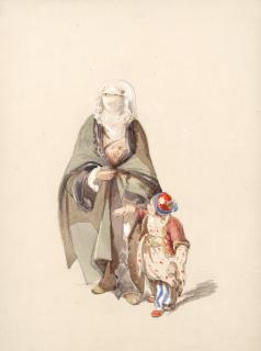 Vittorio Amedeo Preziosi - A Mother And Her Child