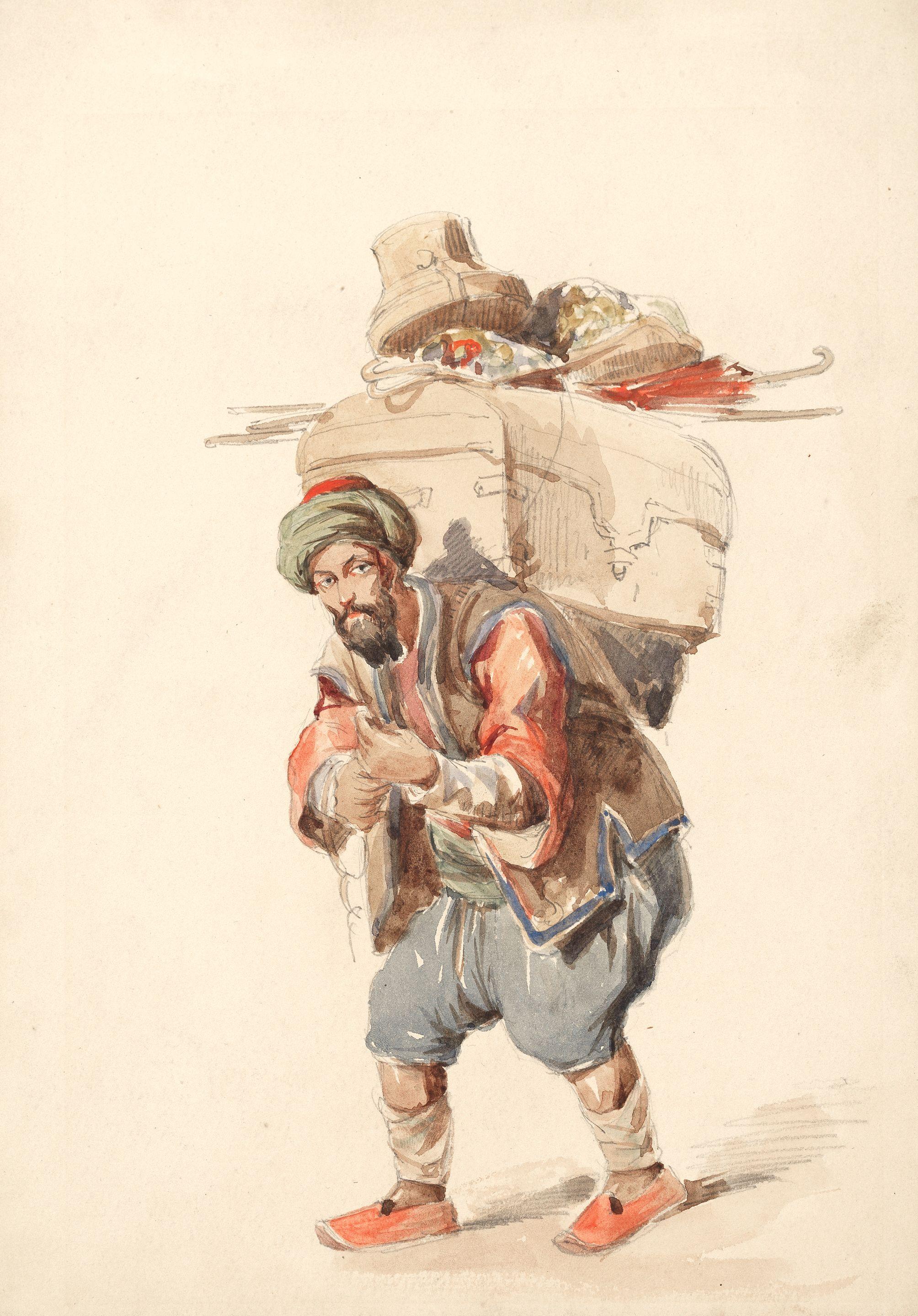 Vittorio Amedeo Preziosi - A Turkish Porter