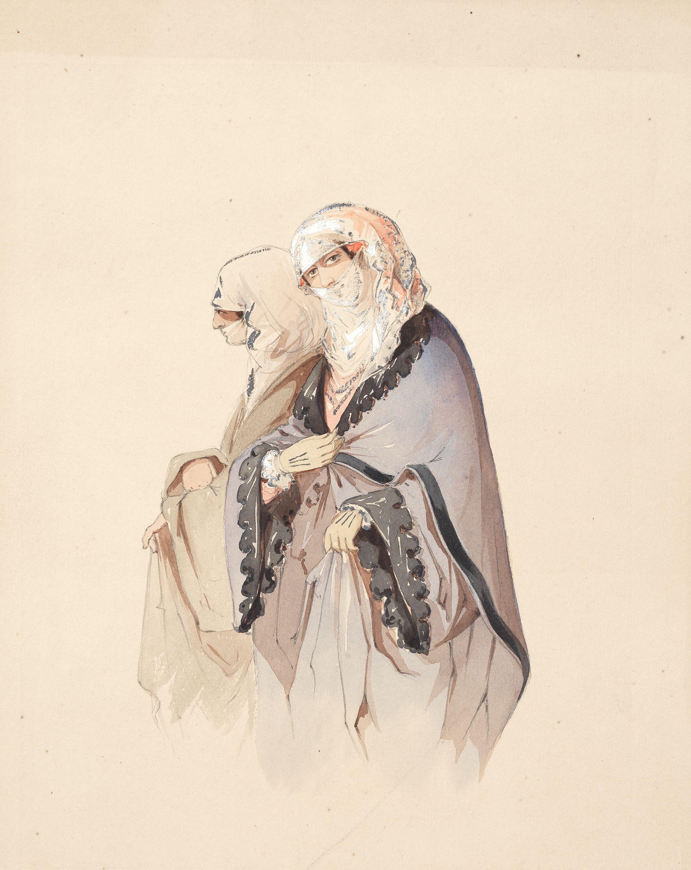 Vittorio Amedeo Preziosi - Two Veiled Women