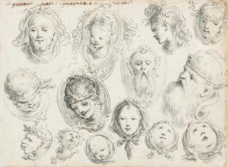 Vittorio Bigari - Studies of figures