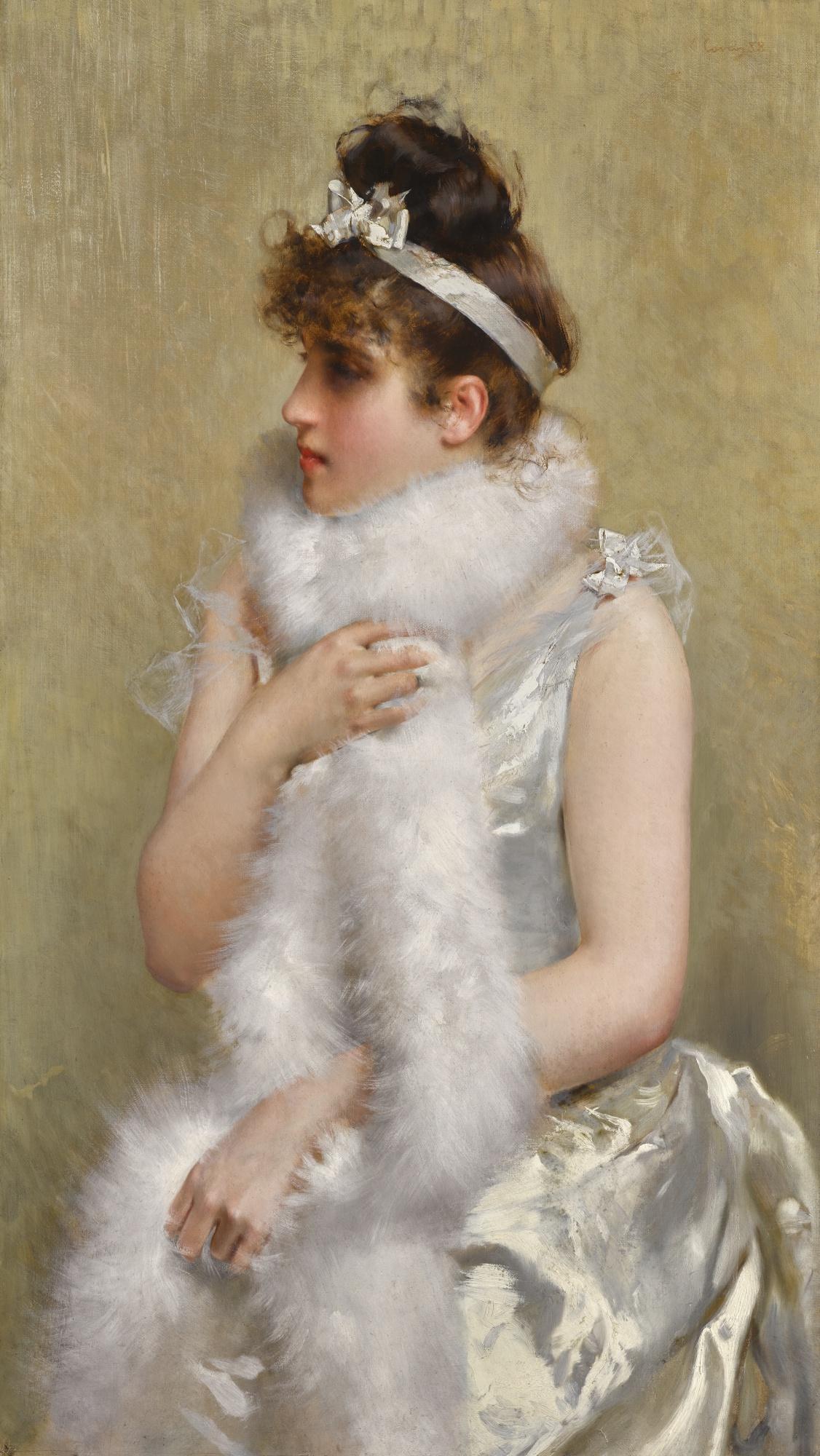 Vittorio Corcos - Italian Girl In White