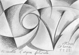 Vittorio Corona - Risucchio d\'acqua futurista