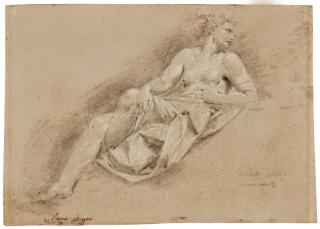 Vittorio Maria Bigari - Recto: Study Of A Reclining Female Figure Verso: Study Of A Standing Figure