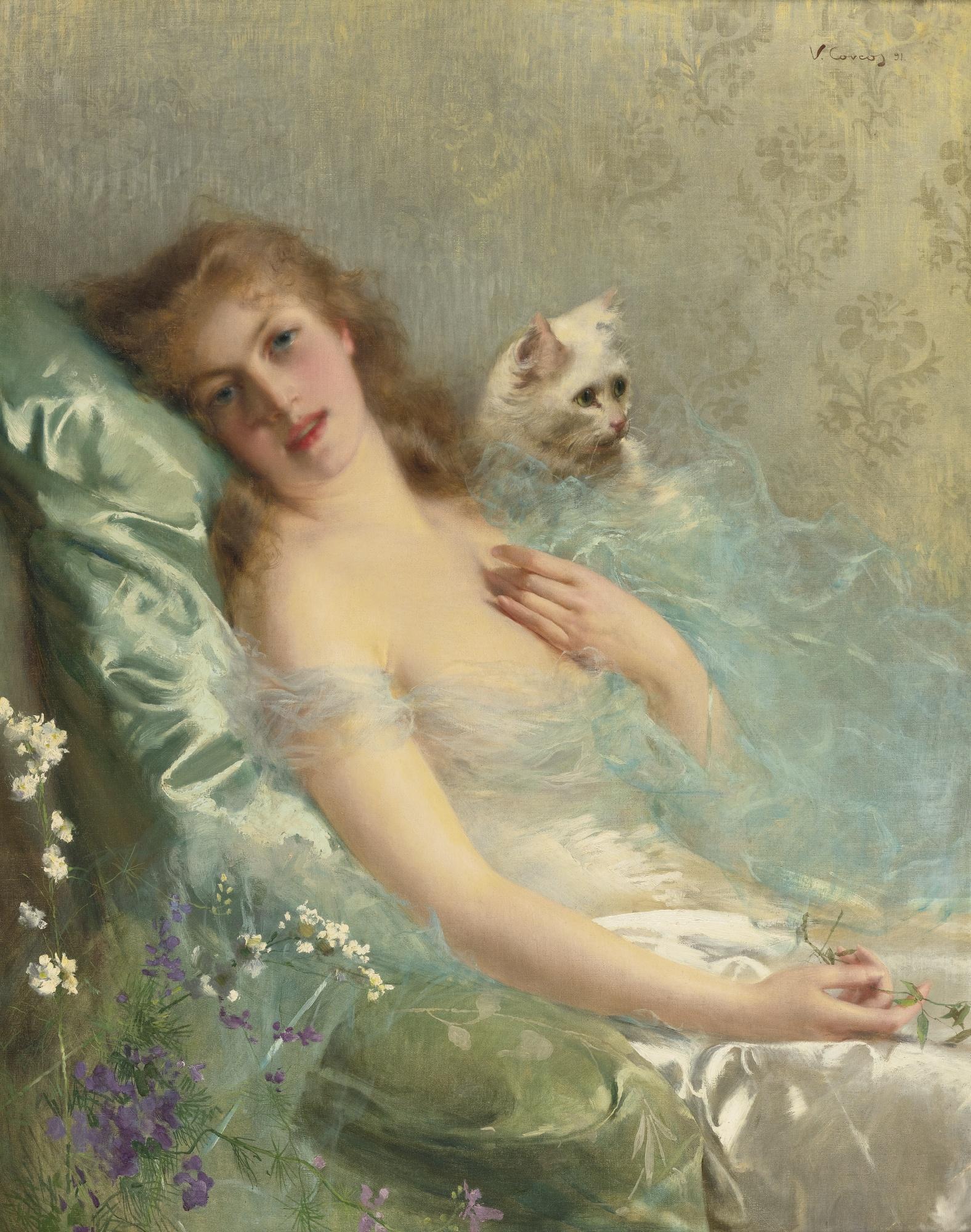 Vittorio Matteo Corcos - Italian the White Cat