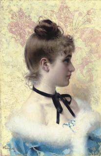 Vittorio Matteo Corcos - Lady In Blue