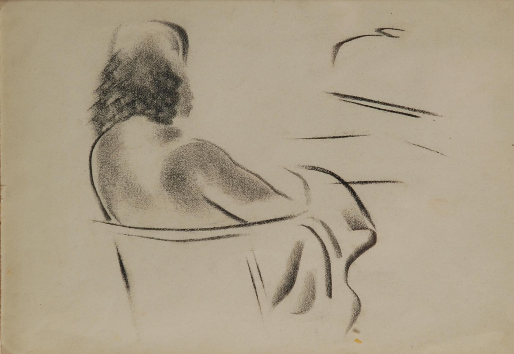 Vittorio Petrella da Bologna - Figura di donna seduta