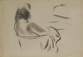 Vittorio Petrella da Bologna - Figura di donna seduta