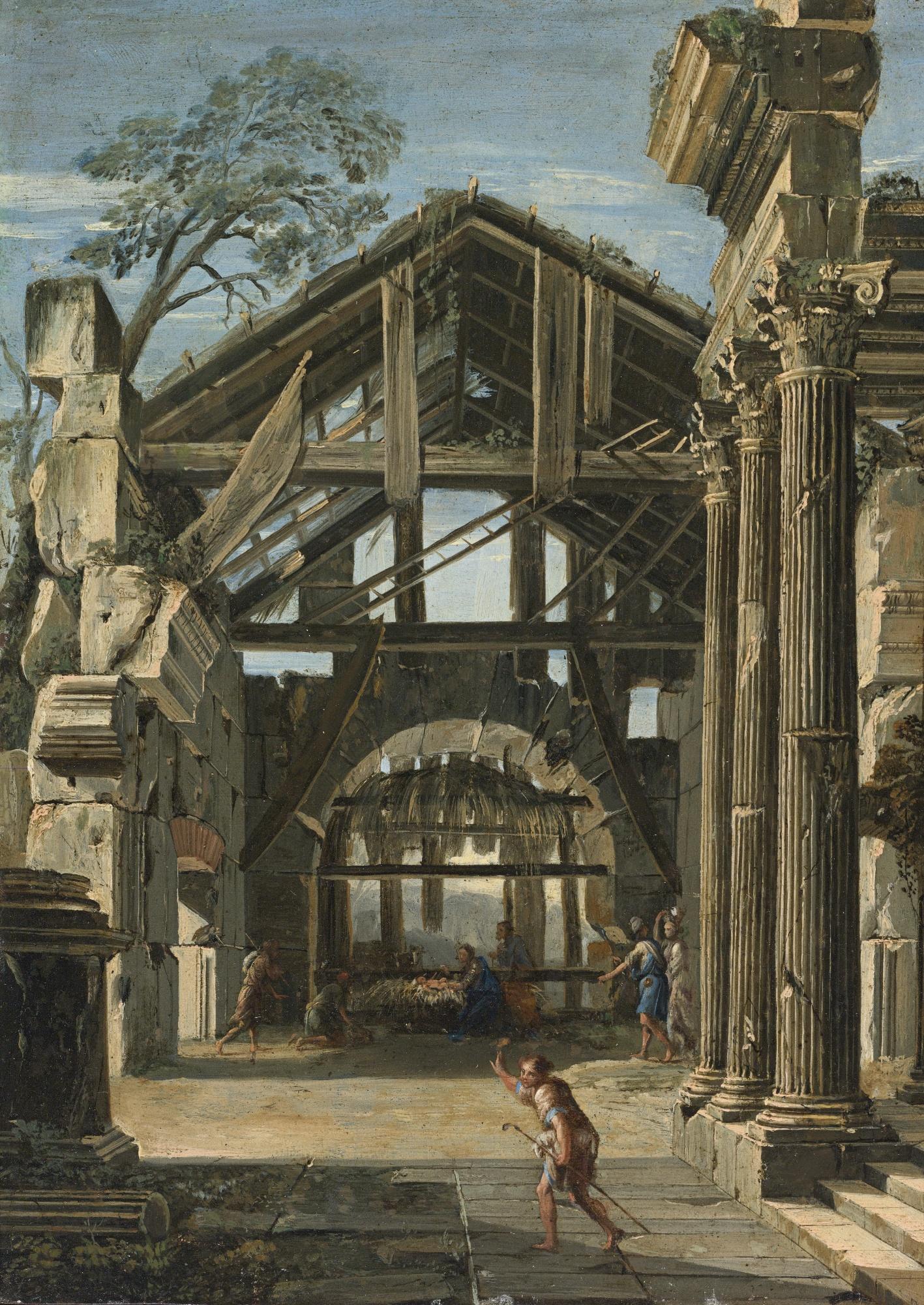 Viviano Codazzi - The Nativity In An Ancient Ruin