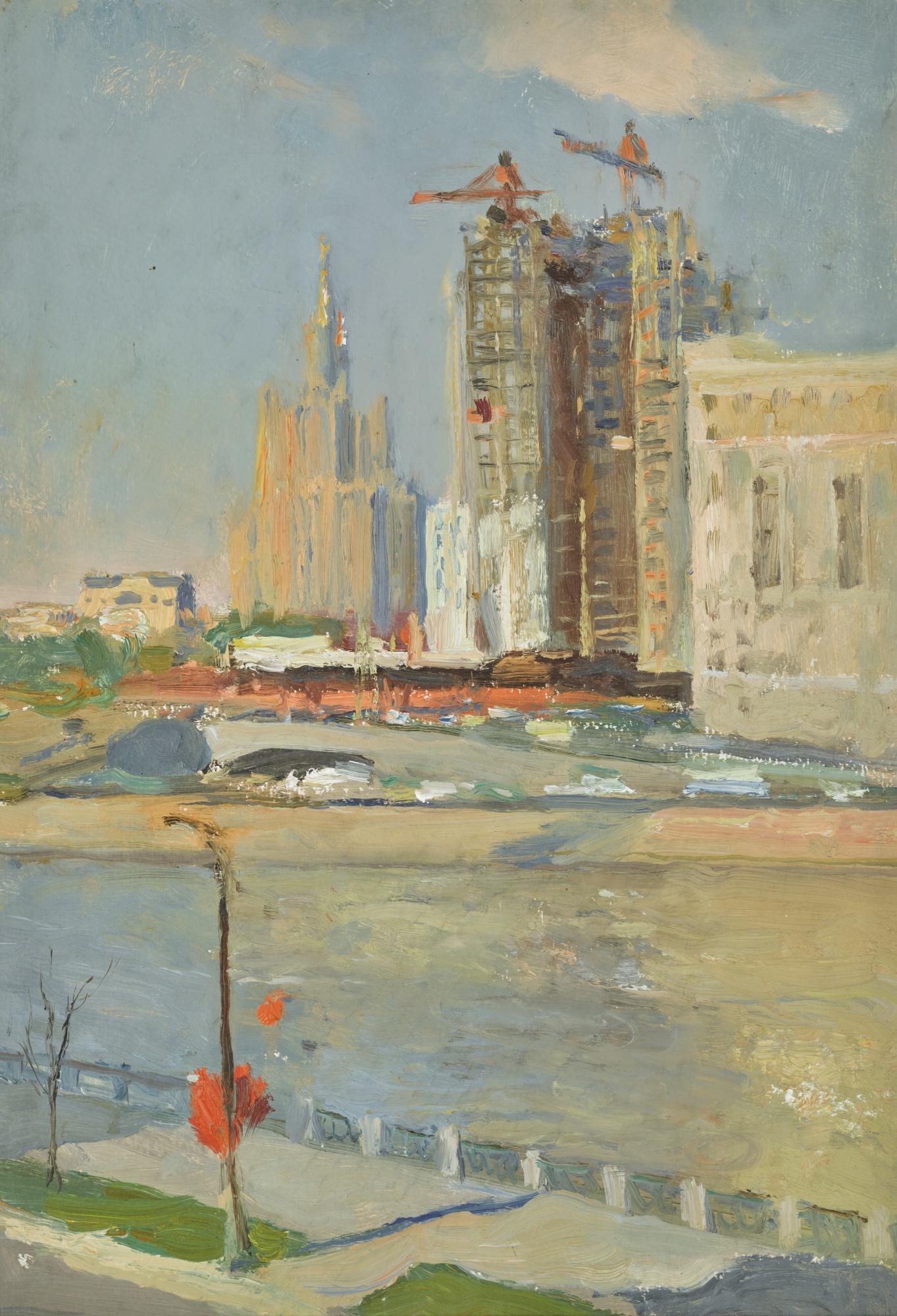 Vladimir Alexandrovich Serov - Construction Of The Sev Building 