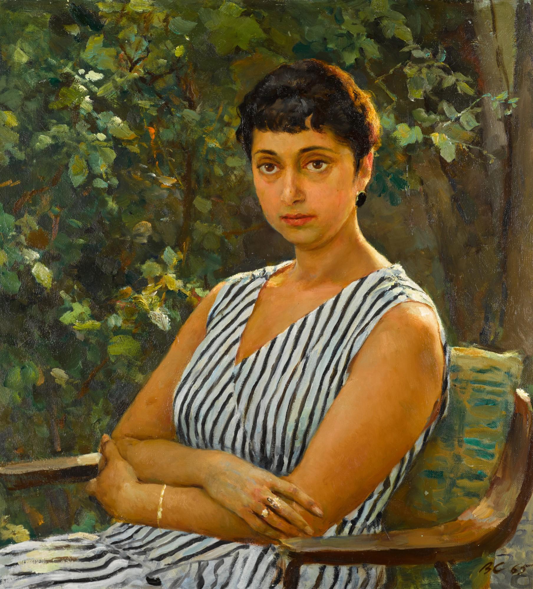 Vladimir Alexandrovich Serov - Portrait of the Artist\'s Wife, Genrietta