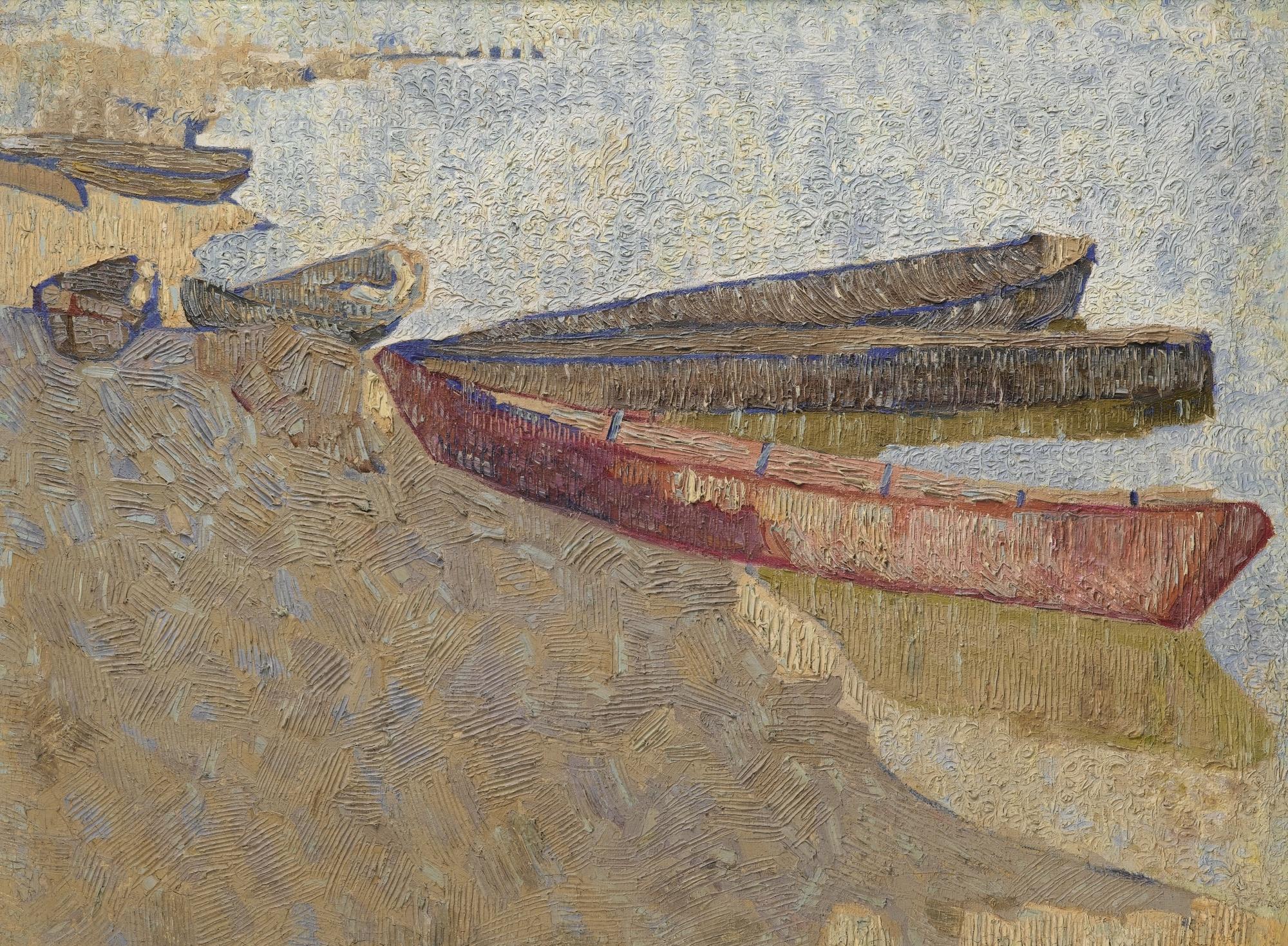 Vladimir Baranoff-Rossiné - Three Boats On The Dnieper