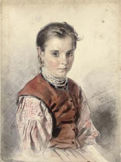 Vladimir Egorovich Makovskii - A Ukrainian Peasant Girl