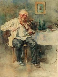 Vladimir Egorovich Makovskii - Portrait of a Violinist