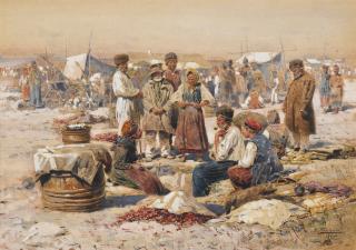 Vladimir Egorovich Makovsky - A Country Market