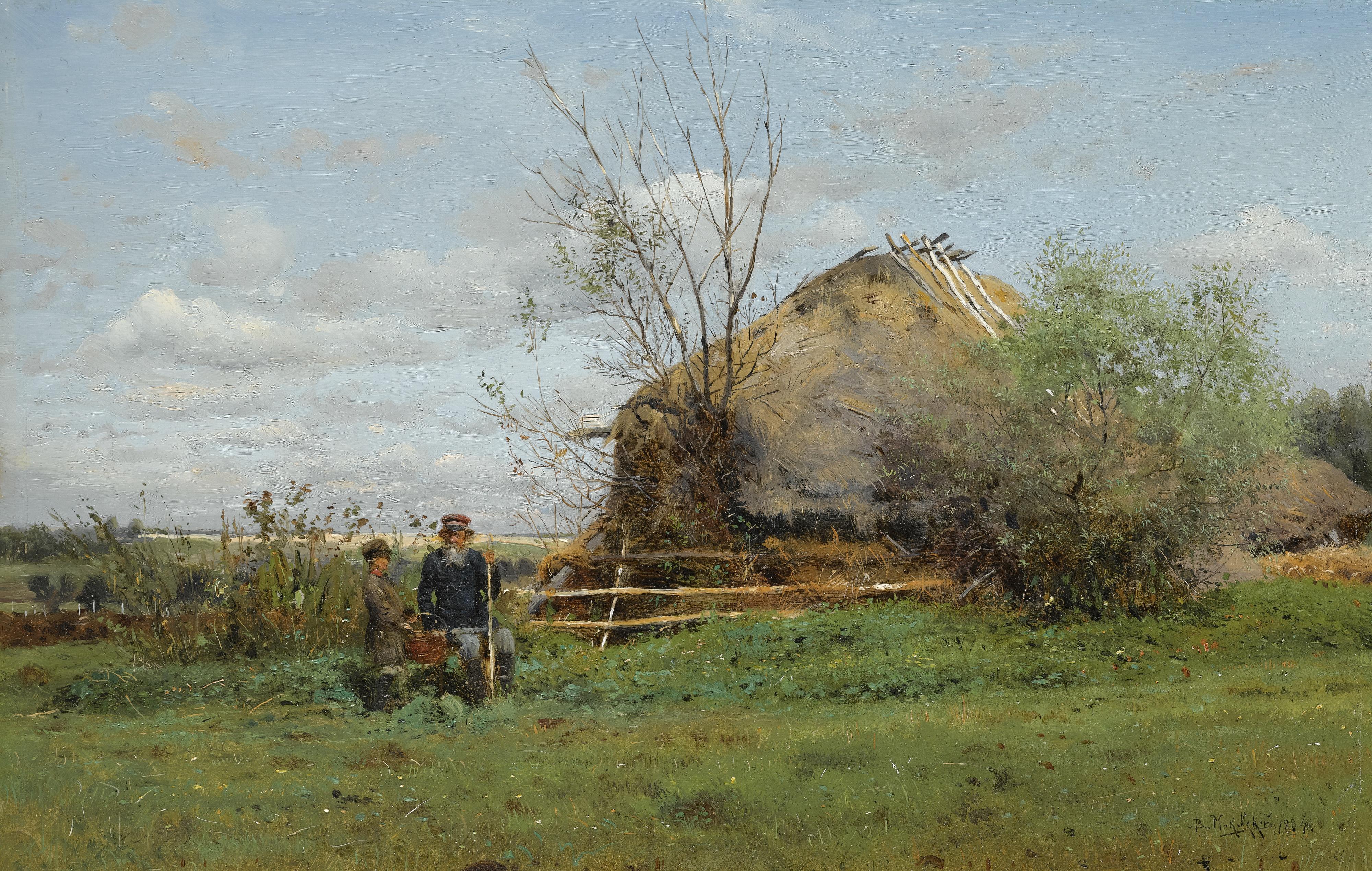 Vladimir Egorovich Makovsky - Early Autumn In The Village