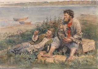 Vladimir Egorovich Makovsky - Fishermen By The Volga
