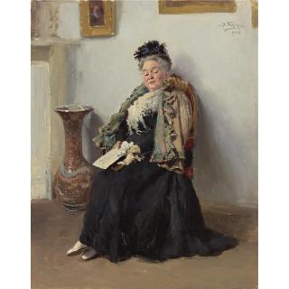 Vladimir Egorovich Makovsky - Russian Portrait Of A Noblewoman, 1906