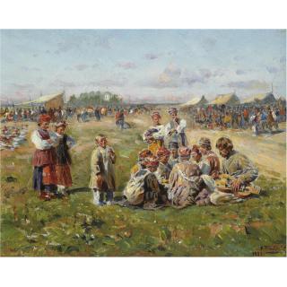Vladimir Egorovich Makovsky - The Village Fair
