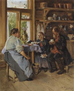 Vladimir Egorovich Makovsky - Visiting The Cook
