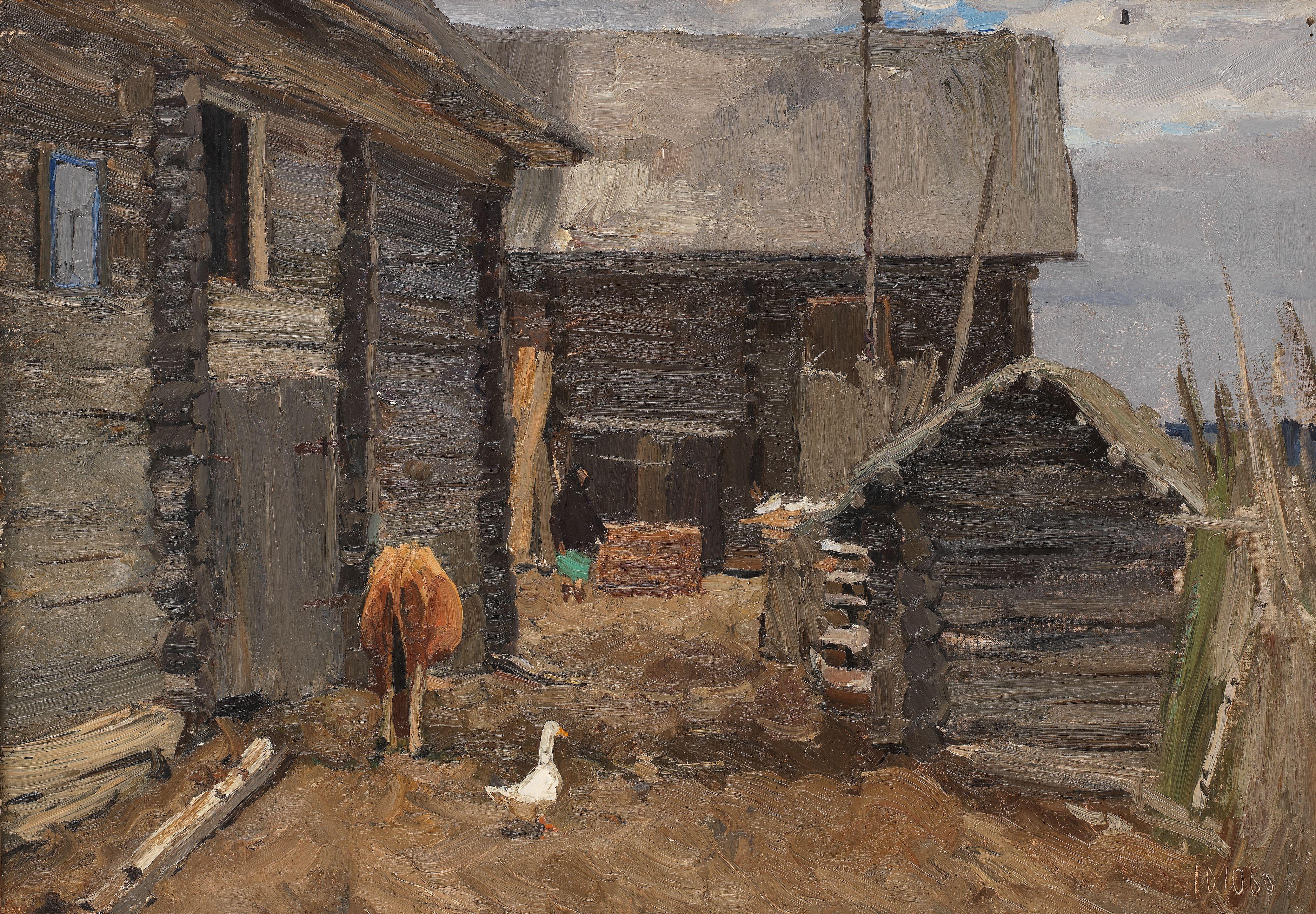 Vladimir Feodorovitch Stozharov - Village yard in Yankovo