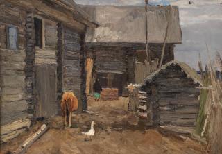 Vladimir Feodorovitch Stozharov - Village yard in Yankovo