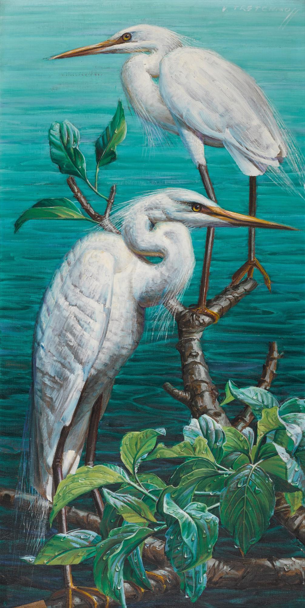 Vladimir Grigoryevich Tretchikoff - Two Egrets
