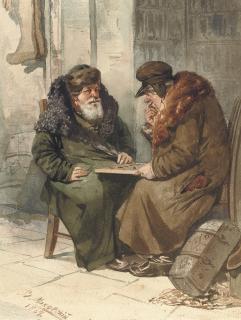 Vladimir Makovsky - A game of checkers