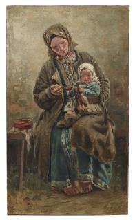 Vladimir Makovsky - Mother and child