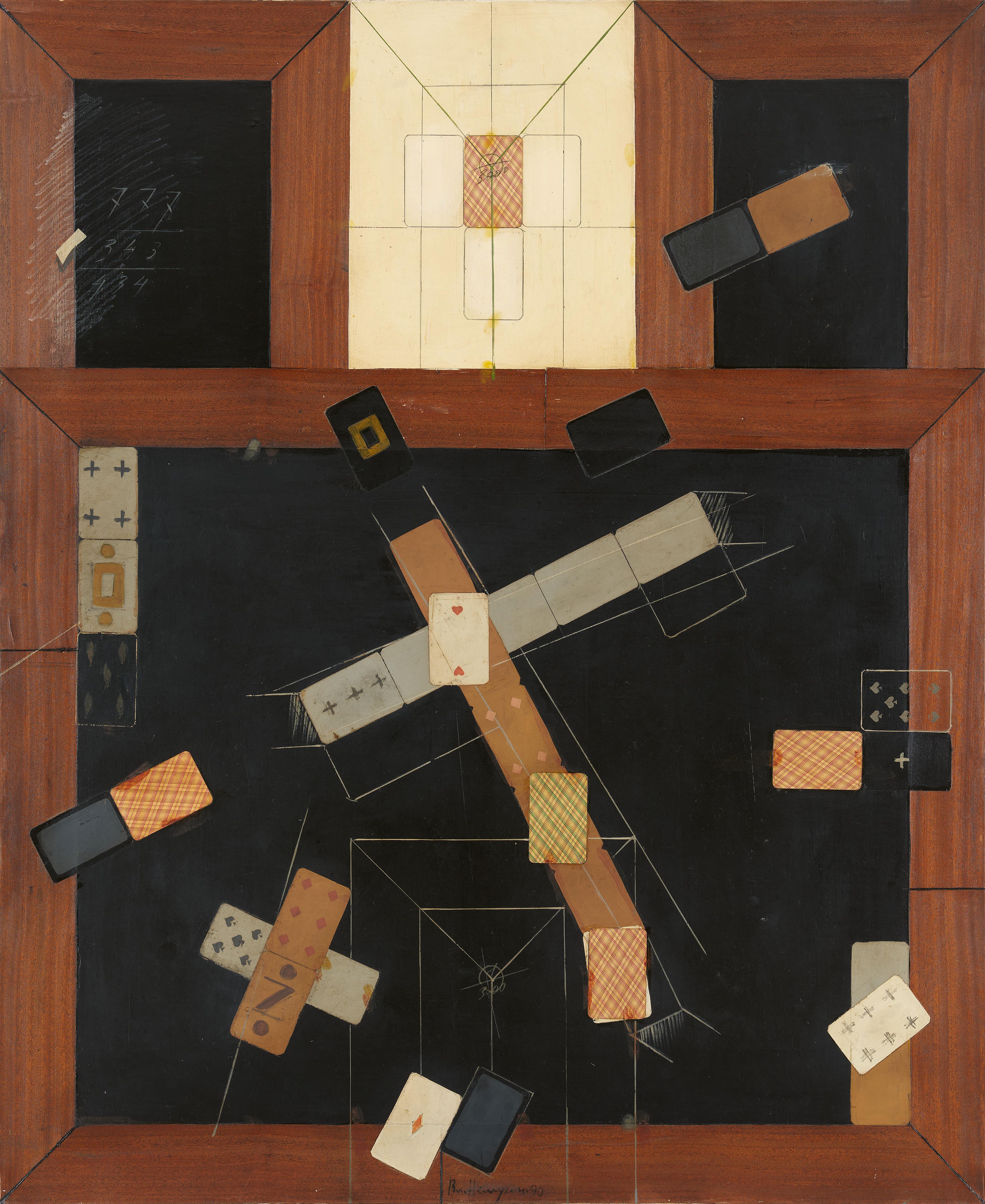 Vladimir Nemukhin - Schwarzer Spielkartentisch