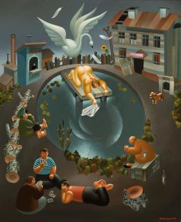 Vladimir Ovchinnikov - Landscape with Leda and the swan