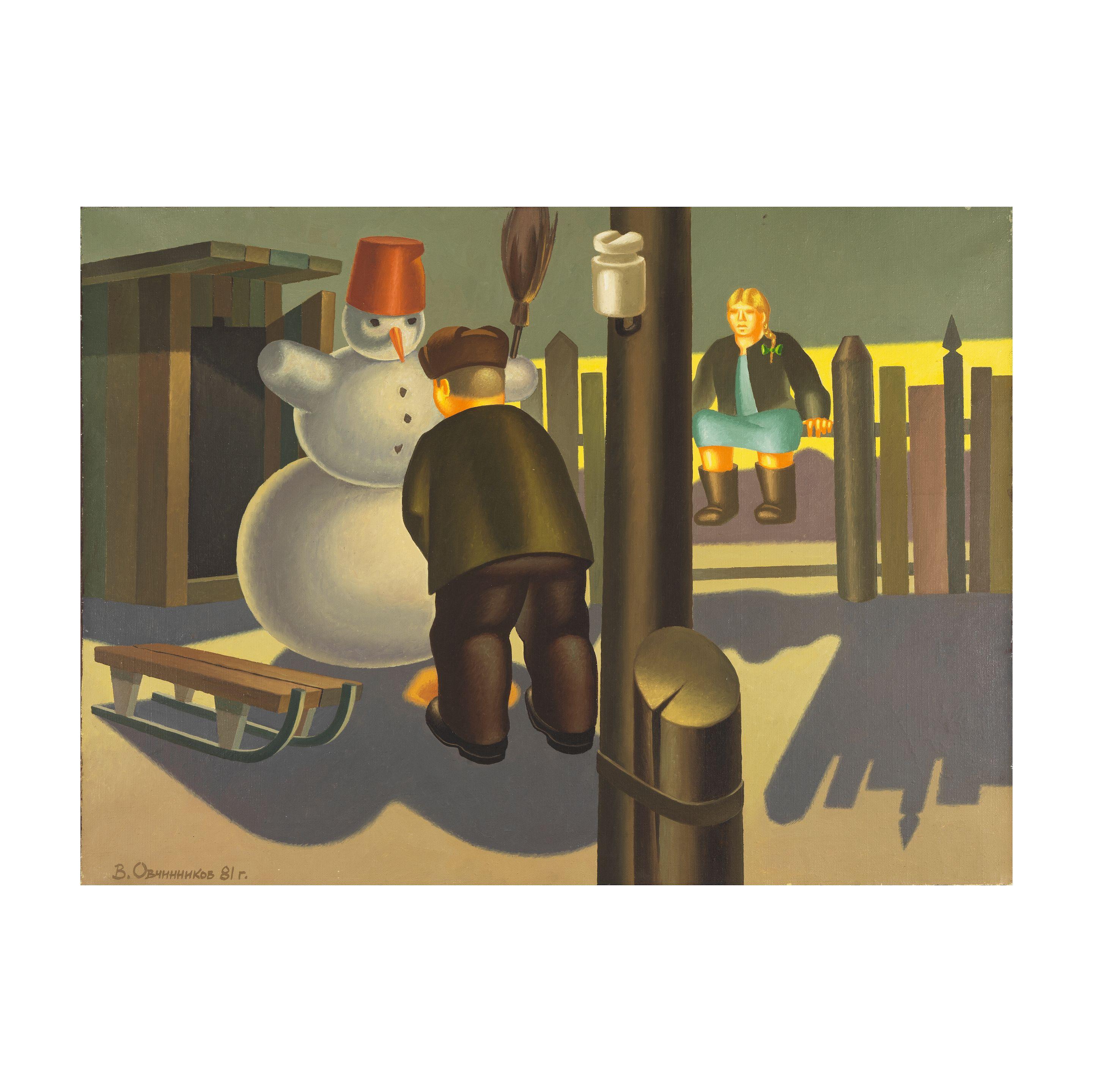 Vladimir Ovchinnikov - L\'hiver à Chouvalovo/ Winter in Shuvalovo sans cadre