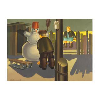 Vladimir Ovchinnikov - L\'hiver à Chouvalovo/ Winter in Shuvalovo sans cadre