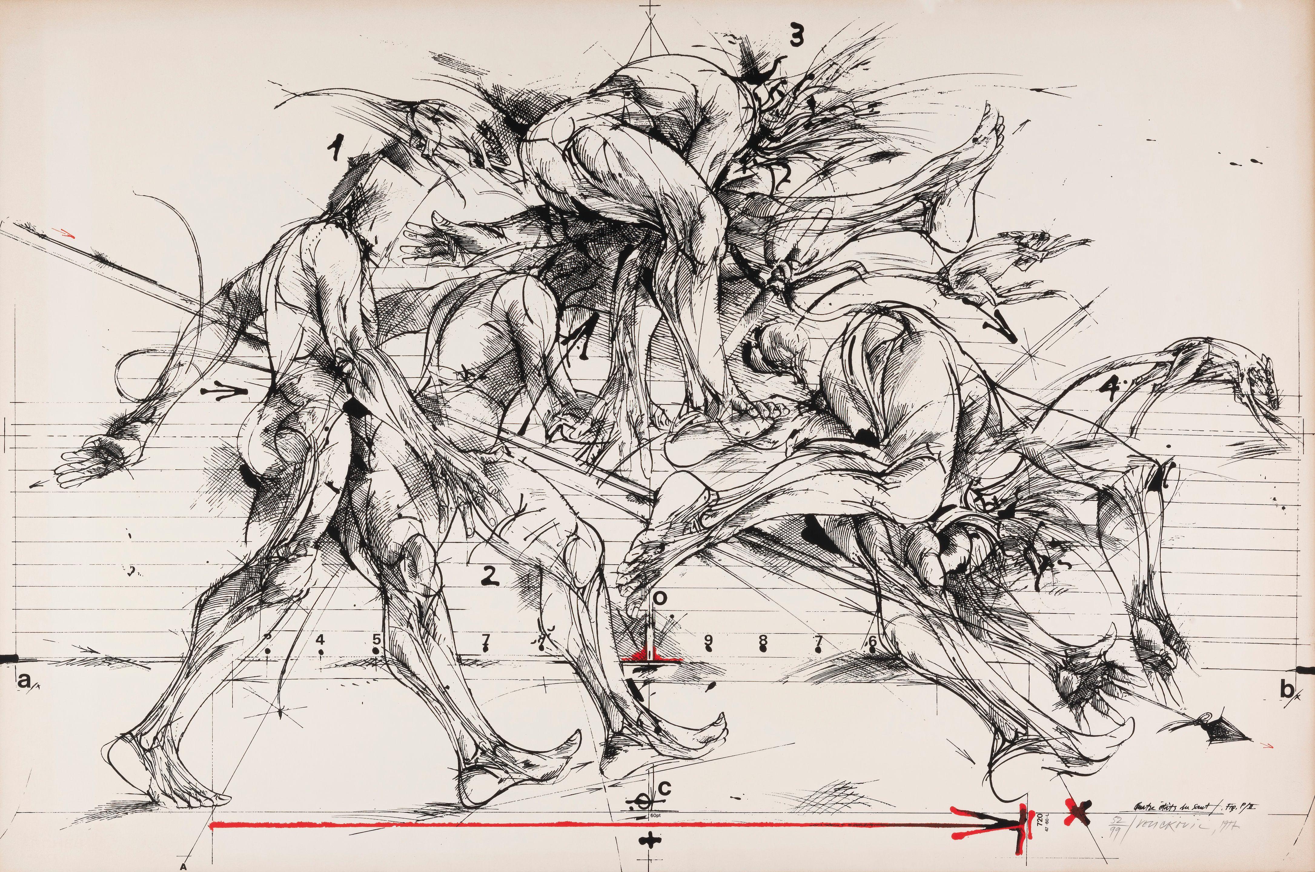 Vladimir Velickovic - Quatre états du saut, 1977