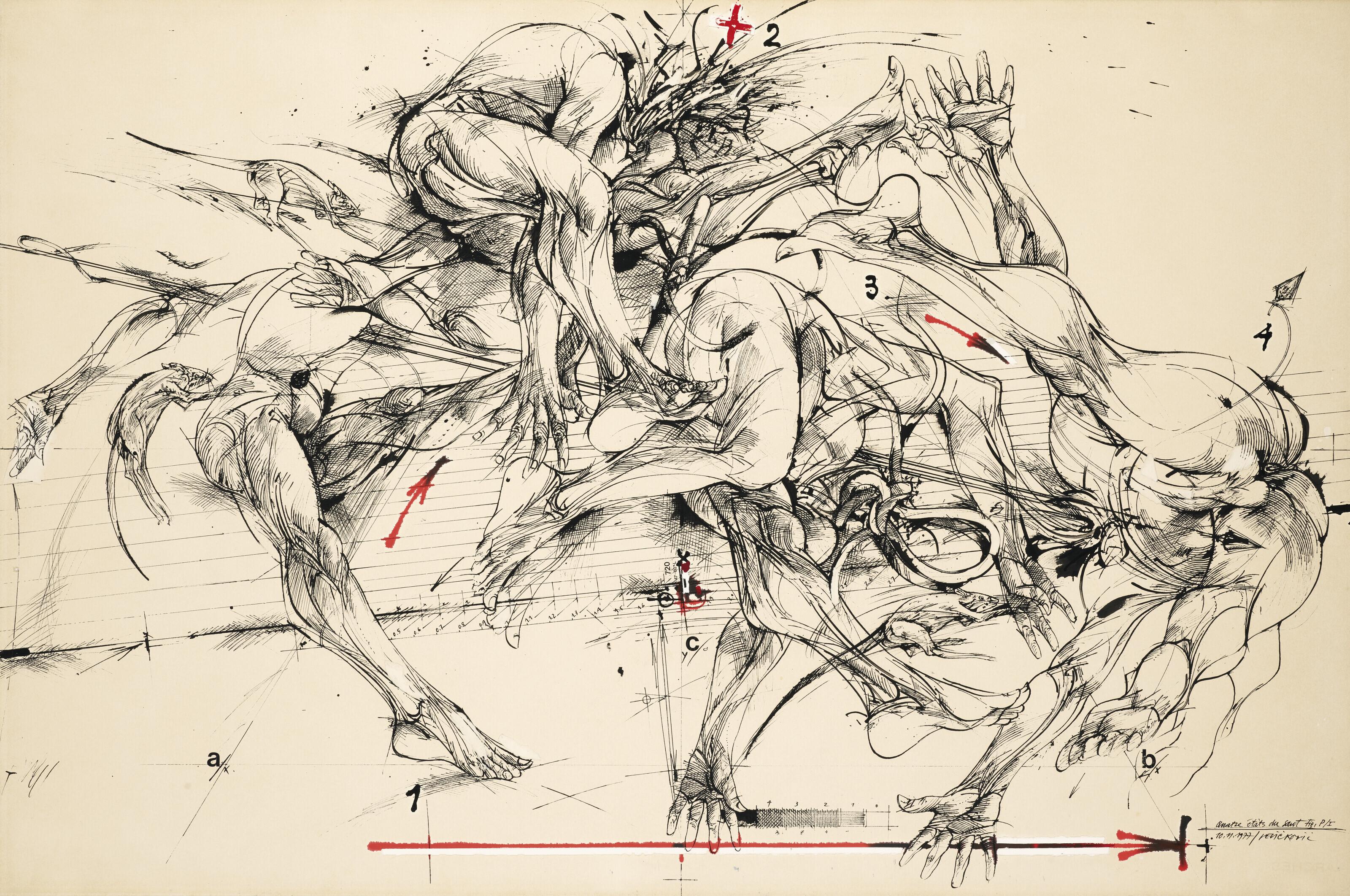 Vladimir Veličković - Quatre états du saut fig. P/1