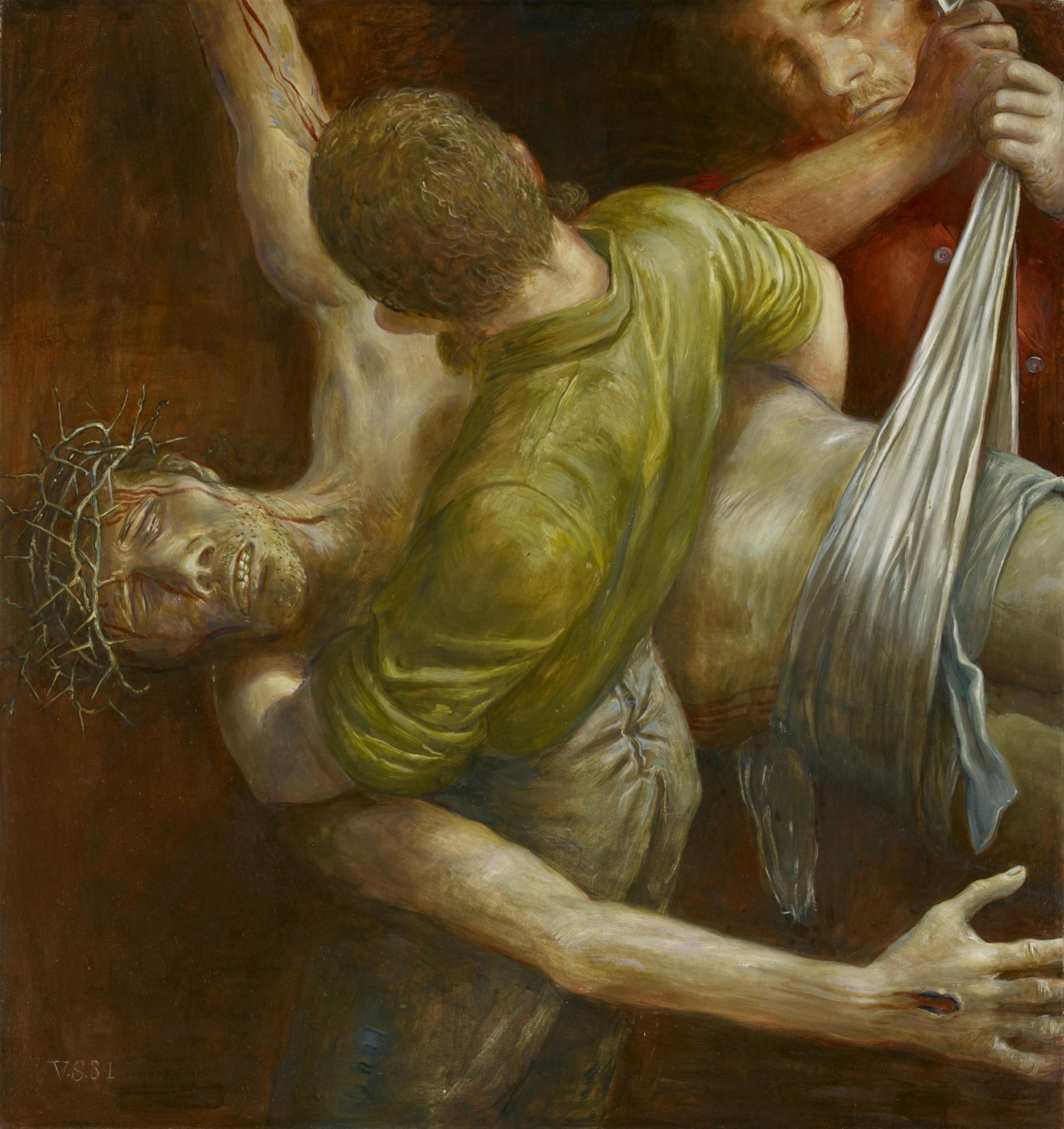 Volker Stelzmann - Ohne Titel (Kreuzabnahme)