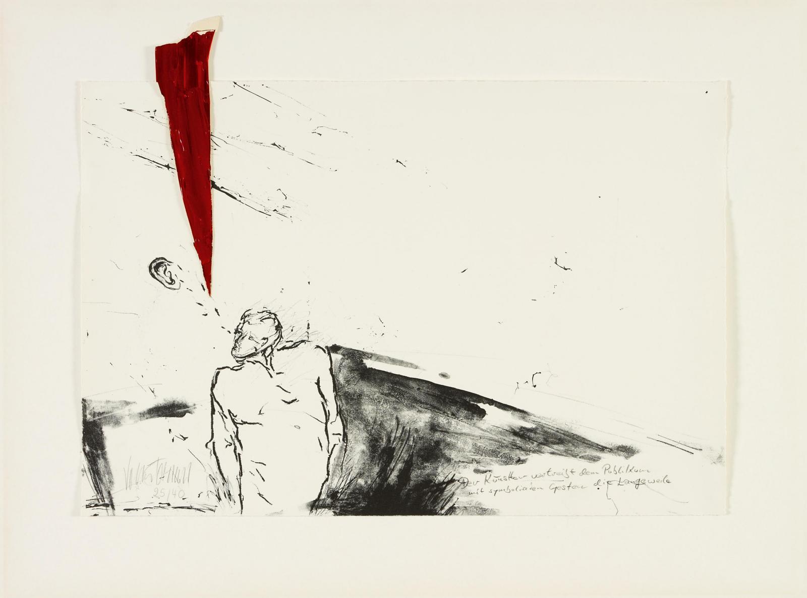 Volker Tannert - Der Künstler vertreibt dem Publikum mit symbolischen Gesten die Langeweile