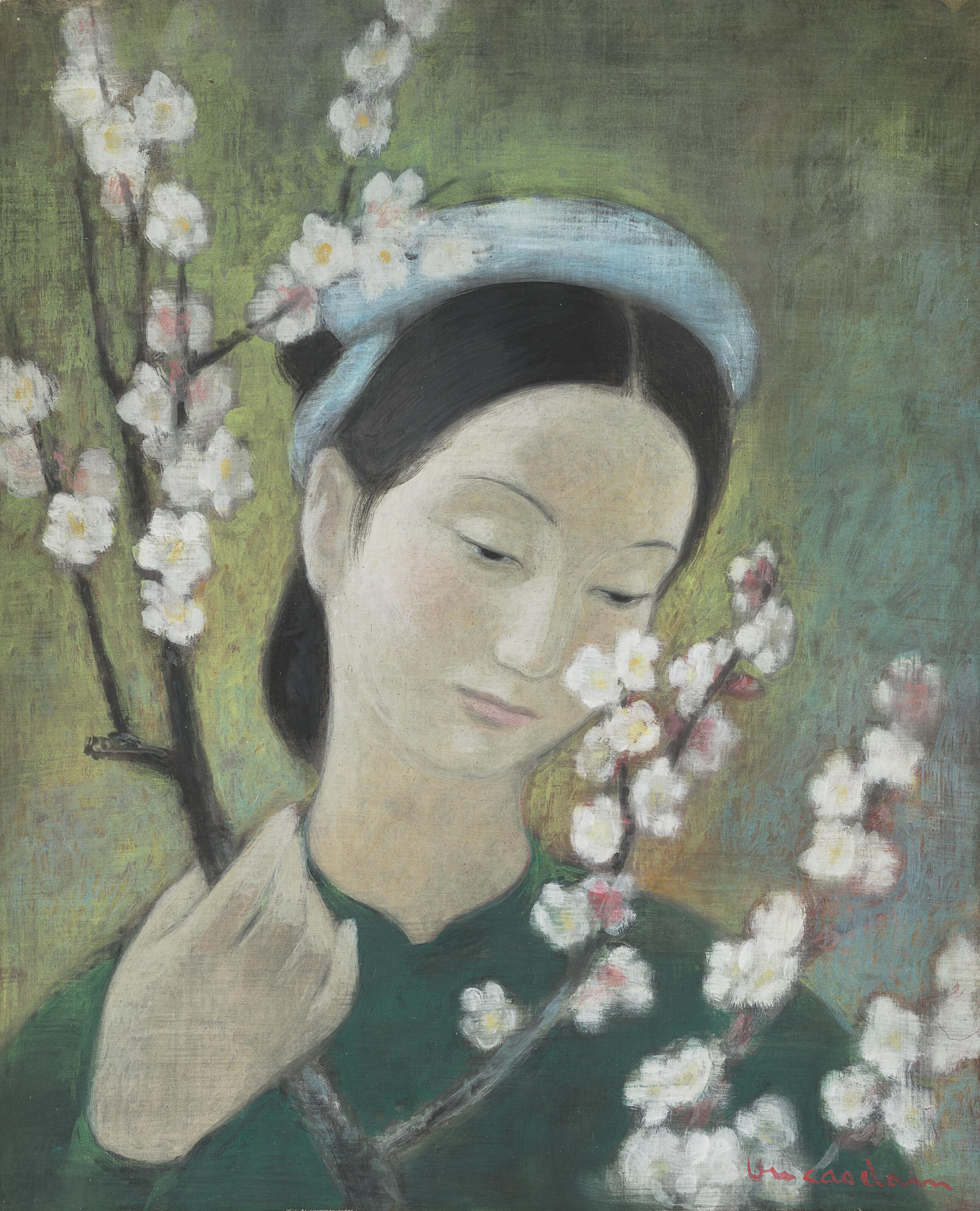 Vu Cao Dam - Dame aux cerisiers en fleurs (Lady with Cherry Blossoms)