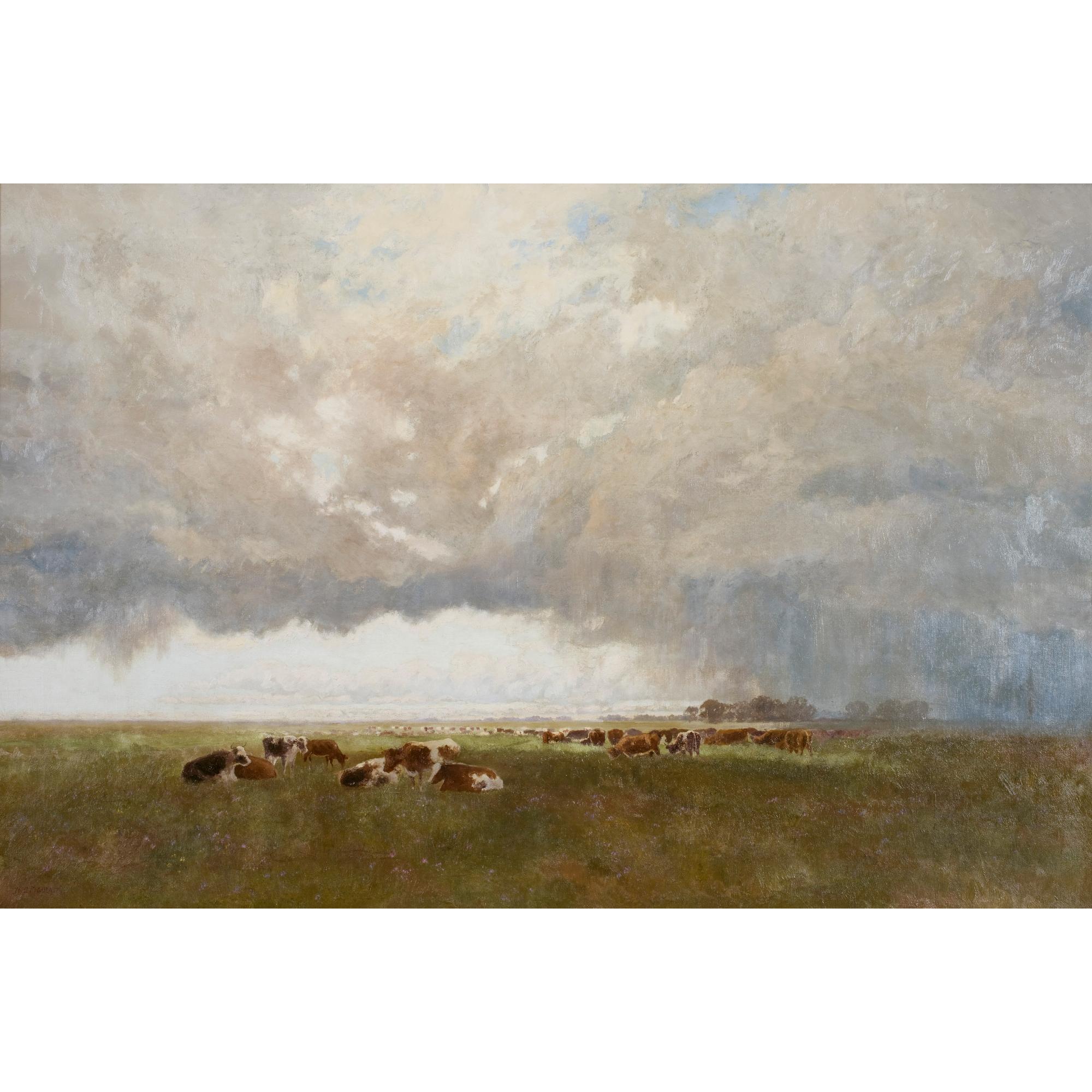 W. C. Piguenit - Australian The Clouds Drop Fatness, A Western Pastoral, New South Wales
